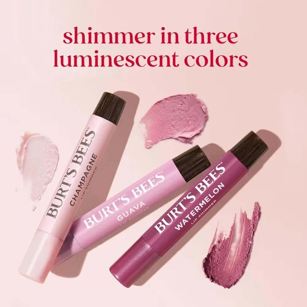 Burt's Bees Lip Shimmer Trio - Watermelon, Champagne, Guava